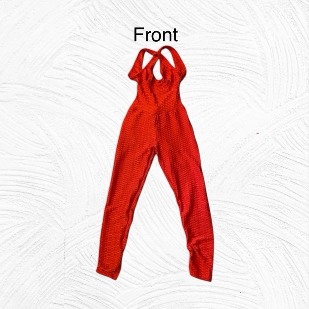 Red Halter Body Suit NWOT